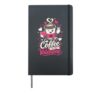 Coffee is my Valentine Romantic Girls Pink Heart Coffee Hardcover Journal, Black