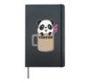 Coffee Panda Bear Hardcover Journal, Black