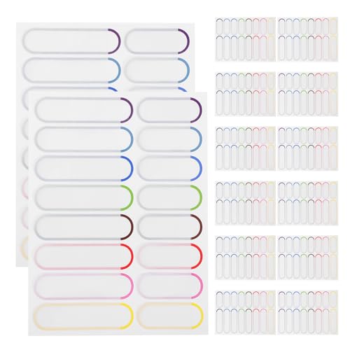 COHEALI 20 Sheets Waterproof Name Labels for School and Daycare, Self-Adhesive PVC Stickers with Writable Surface, Sturdy and Versatile for Stationery and Daycare Bottles Organization