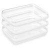 CoiiJoii 4Pcs 12" Clear Hard Shell Zipper Case