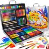 Cokiki Drawing Set for Kids 6-12, 184 Piece Joy Train Drawing Kit