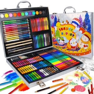 Cokiki Drawing Set for Kids 6-12, 184 Piece Joy Train Drawing Kit