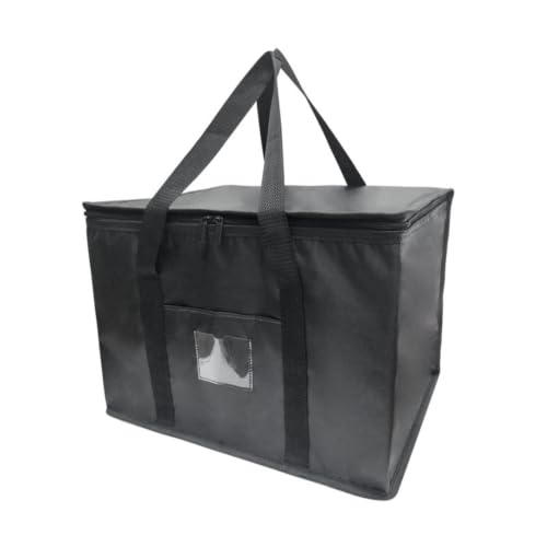 Colaxi Insulated Shopping Tote Thermal Grocery Bag Carrier Chiller Bag With Front Pocket Clear Window For Labels In Oxford Cloth Suitable for shopping picnics travel beach trips