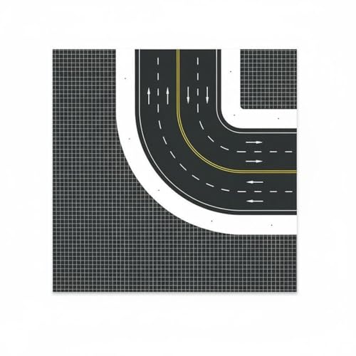 Colaxi Traffic Base Sticker Model Road Plate Street Surface Scenery Base Modular Town Layout Thick PVC Board Clear Printing Suitable for Sand Table Builds Architectural displays dioramas, Model 4