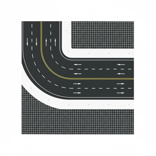 Colaxi Traffic Base Sticker Model Road Plate Street Surface Scenery Base Modular Town Layout Thick PVC Board Clear Printing Suitable for Sand Table Builds Architectural displays dioramas, Model 11