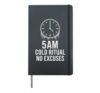 Cold Shower Mental Toughness Cold Exposure Biohacker Morning Hardcover Journal, Black
