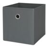 Collapsible Fabric Cube Storage Bin in Soothing Grey