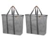 Collapsible Fabric Laundry Hamper, Gray, Foldable Storage Basket,2 Pack