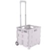 Collapsible Utility Cart, 55 Lbs 14" L x 13" W x 14" H Plastic, White