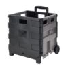 Collapsible Utility Cart, 60 Lbs 16.5" x 14.5" x 15.75" Plastic, Black