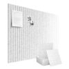 Collection of 12 Firm Felt Squares for Seamless Wall, Silver Gray