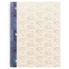 College Ruled 1-Subject Spiral Notebook, 80 Sheets, 8 x 10.5 Inch, Blue and White Western Tulips Design, School Notebook for Students, Notes and Writing