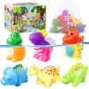 Color Changing No Hole Toddler Bath Toys Kids Ages 1-3 4-8 Dinosaur Toys