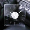 Colored Acrylic Square Decorative Wall Clock Transparent White 30x30x3CM