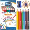Colored Pencils for Toddlers 3-4 Years – Kids Pencils for Beginners, Toddlers and Preschoolers, Jumbo Triangle Shape for Easy Grip, Thick Colored Core for Easy Coloring and Less Breakage (1 Pack)