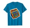 Colorful Abacus Wooden Beads Illustration T-Shirt, Men, Sapphire Blue, X-Large