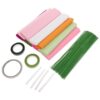 Colorful Crepe Paper Flower Making Kit with Precut Sheets