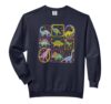 Colorful Dinosaur Collage Cute Dino Lover Graphic Comfort Colors Adult Sweatshirt