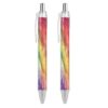 Colorful Glitter Galaxy Stars Rainbow Retractable Ballpoint Pens Black Ink Smooth Writing Silent Click Pen 2 PCS
