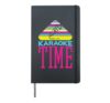 Colorful Microphone Singer Lyrics Sing Karaoke Time Hardcover Journal, Black