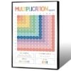 Colorful Multiplication Square Math Poster(20x30inchs，Black Framed)