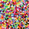Colorful Opaque Mini Plastic Pony Beads, 4x7mm, Made in USA, 2000 pcs, Bulk