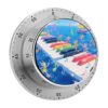 Colorful Piano Keyboard Kitchen Timer for Cooking with Magnetic Back