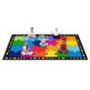 Colorful Rainbow Classroom Rug - 7 6 x 13 1 Large Carpet with 24 Spots for Preschool, Elementary, Daycare - Non-Slip Backing, Seating Squares for Circle Time & Reading(9' x 11'11" (Rectangular))