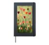 Colorful Tulip Garden Abstract Floral Artwork Spring Flowers Hardcover Journal, Black