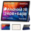 COLORROOM Android16 Tablet,10inch Tablet with Case, Octa Core CPU,Blue