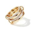 COLOYAN 14K Gold Plated Interlocking Stackable Rings for Women Non Tarnish