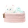 COMFY-HOMI 13" x 8.5" x 5.1" Storage Baskets for Organizing | Cotton Rope Woven Basket | Toy Storage Bin Box | Basket for Shelves, Closet Organizer Bin, Decorative Closet Shelf, 1 Pack