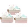 COMFY HOMI 11.5"x7.5"x4.7" Storage Baskets for Organizing | Cotton Rope Woven Basket | Toy Storage Bin Box | Basket for Shelves, Closet Organizer Bin, Decorative Closet Shelf, 3 Pack,