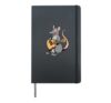 Comic opossum playing guitar Hardcover Journal, Black