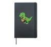 Comic TREX plays guitar Hardcover Journal, Black
