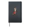 Comic Wolf plays electric guitar Hardcover Journal, Black