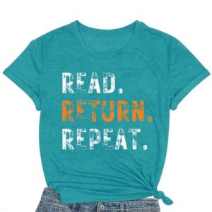 COMIZI Book Shirts for Women Reading T-Shirt for Teacher Reader Book Lover Tee Tops