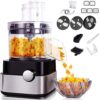 Commercial Food Processor 20-Cup Electric Vegetable Dicer Chopper 600W, 5-in-1 Professional Veggie Shredder with 5 Stainless Steel Blades, Meat Grinder Blender