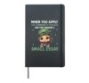 Community College Application Small Essay Humor Design Hardcover Journal, Black