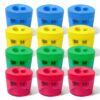 Compact Handheld Dual Hole Manual Pencil Sharpener with Mess-Proof Lid for School Office Art Use (12pcs Oval Sharpener)