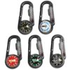 Compass Hiking Survival 5PCS Waterproof Plastic Hiking Compass with Carabiner and Thermometer Clip on Small Pocket Keychain for Outdoor Survival Camping Accessories ..