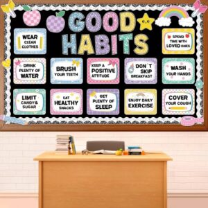 Composition Healthy Bulletin Board Decorations Set Healthy Habits Cutouts