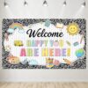 Composition Notebook Classroom Decor Banner, School Girl Style Classroom Banner Decor Supplies for School Events Decorations Party Photo Prop Decoration