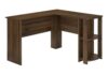 Computer Desk, Home Office, Corner, Storage Shelves, 48" l, L Shape, Work, Laptop, Brown Laminate,