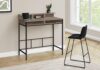 Computer Desk, Home Office, Standing, Storage Shelves, 48" l, Work, Laptop, Black Laminate, Black Metal, Contemporary, Modern