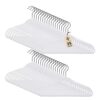 CONCEPTS 35 Pack White with Black Hook Kids Velvet Hangers – Non-Slip Kids Clothes Hangers for Toddler, & Newborn,Small Space-Saving Nursery Closet Organizer for Baby Shirts,Pants & Outfits