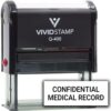 Confidential — Medical Record Self-Inking Rubber Stamp | Medical Records & Documentation Rubber Stamps (Black Ink) - Q-400