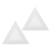CONGARTENO 2pcs Triangle Canvas Boards for Painting Blank Stretched White Canvas Sturdy Wood Frame, Versatile Use for Oil Painting and Home Decor, for Artists and Students