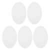 CONGARTENO 5pcs Oval Canvas for Painting with Wood Frame Beginner-Friendly Oval Canvas Boards for Painting Cloth Material Stylish White Frames for Art Classes and Personal Projects