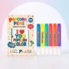 Congzikji 6-Color Popcorn Pens 3D Puffy Art Kit，6PC